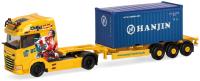 Herpa 320672 - Spur H0 DAF XG+ Container-Sattelzug "Acargo / 20 ft. Open Top Hanjin"