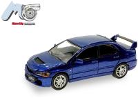 Herpa 87MC000039 - Spur H0 Mitsubishi Lancer Evo 9, blau