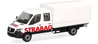 Herpa 098991 - Spur H0 MB Sprinter '18 Doppelkabine Pritsche/Plane "STRABAG"