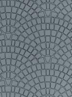 Vollmer 47373 - Gehwegplatte Kopfsteinpflaster aus Karton, 25 x 12,5 cm, 10 Stück