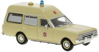 Brekina 20672 - Spur H0 Opel Rekord C Krankentransportwagen, Johanniter Unfall Hilfe