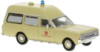 Brekina 20673 - Spur H0 Opel Rekord C Krankentransportwagen, Malteser 1968