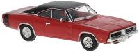 Brekina 18003 - Spur H0 Dodge Charger, rot/schwarz, Baujahr 1969