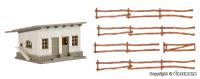 Vollmer 47709 - Spur N Stall mit Zaun