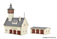 Vollmer 47781 - Spur N Dorffeuerwehr mit Garage, sechsständig