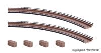 Vollmer 47830 - Spur N Fahrbahn gebogen, 2 Stück