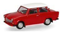 Herpa 020763-008 - Spur H0 Trabant 601 Limousine, rot, weißes Dach