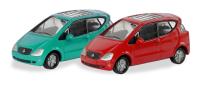 Herpa 066907 - Spur N 2er Set Mercedes-Benz A-Klasse, rot/oasengrün