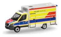Herpa 099332 - Spur H0 MB Sprinter '18 Fahrtec Rettungswagen "Polizei Hamburg"