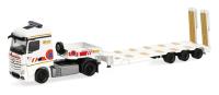 Herpa 321464 - Spur H0 Mercedes-Benz Arocs Semitieflader, ASB Zivilschutz
