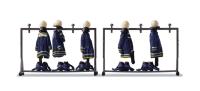 Preiser 17719 - Spur HO Blaue Feuerwehruniformen auf zwei Stände