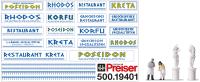 Preiser 19401 - Spur HO Zubehörset Griechisches Restaurant.