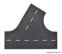 Vollmer 48262 - Spur HO  Straßenplatte Asphalt, 60°-Einmündung, L 22 x B 19,5 cm