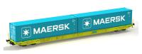 Igra Modell 96010113 Spur HO Containertragwagen Sggnss-XL der GATX, Epoche VI