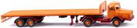 Wiking 055409 - Spur H0 Faun Flachpritschensattelzug - gelborange