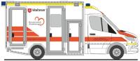 Rietze 76079 - Spur H0 GSF RTW´18 Malteser Herzen - Einsatz Serie 1:87