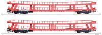 Tillig 01136 - Spur TT 2er Set Autotransportwagen DDm 915, DBAG, Ep.V