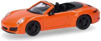 Herpa 420365-002 - Spur H0 Porsche 911 C2 Cabrio, gulforange
