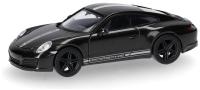 Herpa 430418-003 - Spur H0 Porsche 911 Carrera 4S, schwarz