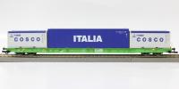Igra Modell 96010073 - Spur HO Containerwagen Sggnss, SETG,  Italia 40' + 2x Cosco OT 20