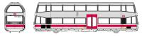 Kres 51042030 - Spur TT Doppelstock-Schienenbus, 670 004-1, DBAG