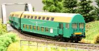 Kres 52004311 - Spur TT Doppelstock-Gliederzug DGBgq 5-teilig 'Sputnik', mit Steuerabteil, DR, DCC