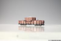 PMT 54411 - Spur HOe Schottertransportwagen, DR braun, Ep.III