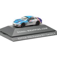 Herpa 102193 - Porsche 911 Carrera 4 "Signal Wrapping Edition 2023 / Rothini" - PC
