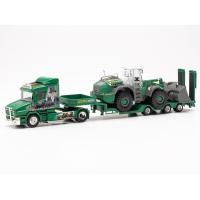 Herpa 315562 - Scania Hauber Goldhofer Allrounder-Sattelzug mit Liebherr Radlader "Funke, Visbek"