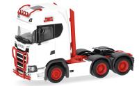 Herpa 314053-006 - Spur HO Scania CS 20 HD Zugmaschine 3achs (6x4), weiß/rot
