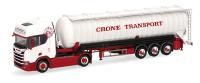 Herpa 319904 - Spur HO Scania CR 20 HD Saugsilo-Sattelzug "Crone Handel und Transport"