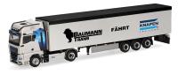 Herpa 320085 - Spur HO MAN TGX GX Schubboden-Sattelzug "Baumann/Knapen"