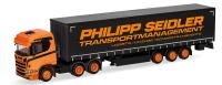 Herpa 320139 - Scania CR 20 ND Gardinenplanen-Sattelzug "Philipp Seidler"