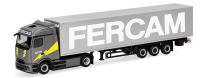 Herpa 320184 - Spur HO MB eActros 600 ProCabin Streamspace Gardinenplanen-Sattelzug "Fercam"