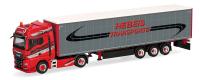 Herpa 320498 - Spur HO MAN TGX GX Gardinenplanen-Sattelzug "Hebeis Transporte"