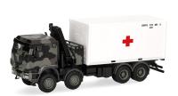 Herpa 747288 - Spur HO Iveco Trakker 8x8 mit Ladekran 20 ft. Container "Bundeswehr"