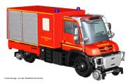 Hobbytrain 70102 Spur TT Feuerwehr Zweiwege Unimog U423 Ep.VI