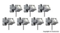 Viessmann 6339 - Spur HO Ergänzungsset Reflektor für Busbahnhof Halle, LED weiß 7 Stück