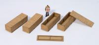 Joswood 40428 - Spur HO Kleine Holzkisten - Set 2, 4 Stück, Bausatz