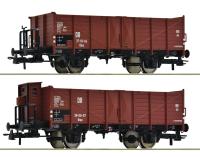 Roco 6600253 - Spur HO 2-tlg. Set: Offene Güterwagen, DR