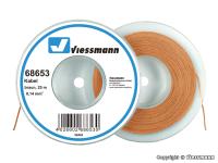 Viessmann 68653 - Kabel auf Abrollspule 25 m, 0,14 mm² braun