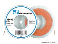 Viessmann 68693 - Kabel auf Abrollspule 0,14 mm², orange, 25 m