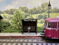 Joswood 70013 - Spur HO Haltestelle-Unterstand braun