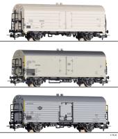 Tillig 70052 - Spur HO 3er Set Kühlwagen, DR, DB, MAV, Ep.IV 'INTERFRIGO'