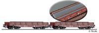 Tillig 70088 - Spur HO 2er Güterwagenset mit Betonschwellen der DR