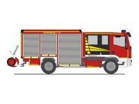 Rietze 72989 - Spur HO Schlingmann Varus MAN 13t ´08 HLF FW Vorführdesign