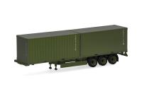 Herpa 747240 - Spur HO Containerauflieger 3achs mit 2 x 20ft. Container "Bundeswehr"