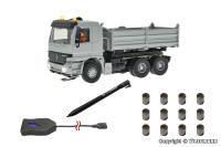 Viesmann 8004 Spur HO CarMotion Startset, MB ACTROS Muldenkipper mit Rundumleuchten, silber