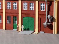 Auhagen 80250 - Spur HO Tore und Türen grün, Stufen, Rampen