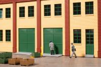 Auhagen 80256 - Spur HO Tore und Türen grün, Stufen, Rampen